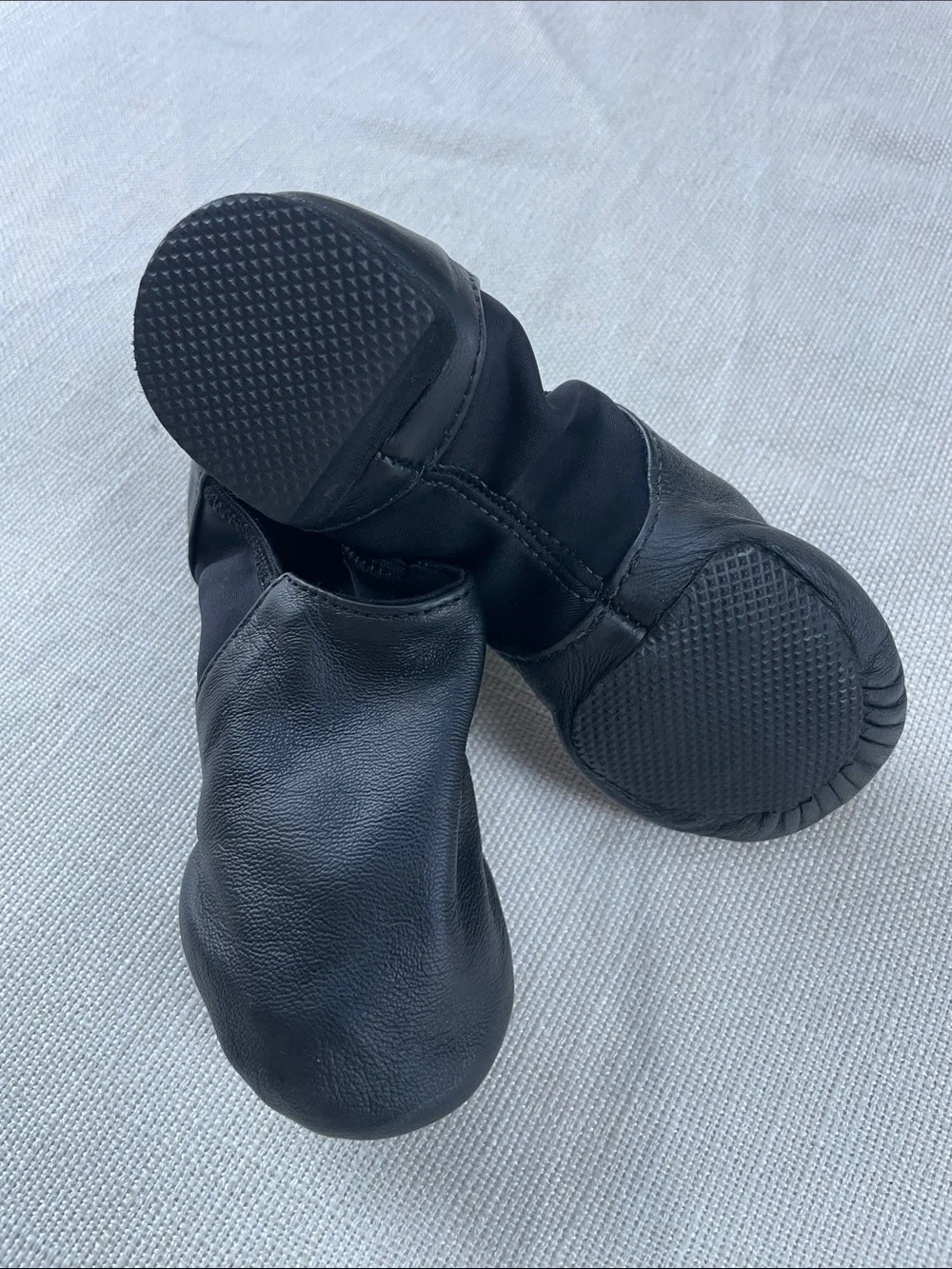 Kids Black Leather Jazz Dance Shoes 13M